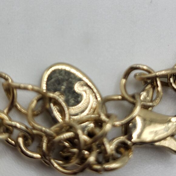 Charming Charlie Nautical Acrylic Bib Statement Necklace Navy Blue Cream 21in - Picture 4 of 4